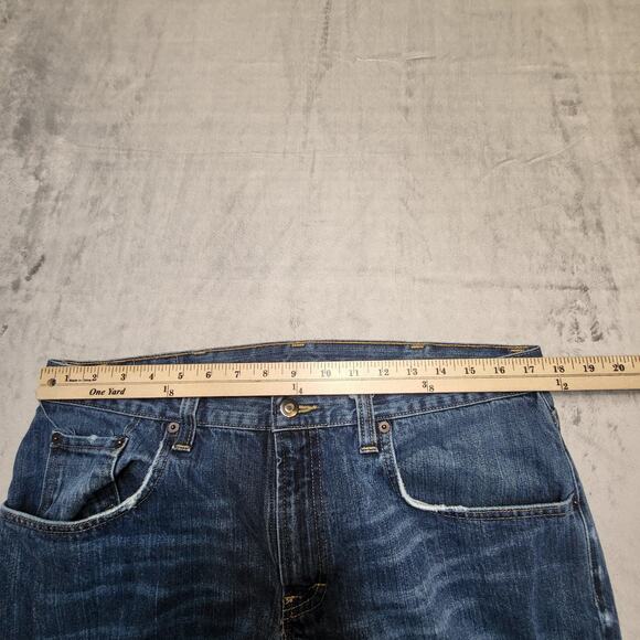 All American Clothing Jeans Mens 35x30 Blue Denim Style AAREV Bootcut USA Made - Picture 6 of 8